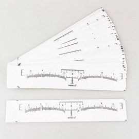Melleco 100pcs Disposable Eyebrows Rulers Stickers Makeup Tattoo Shaper Measure Tool