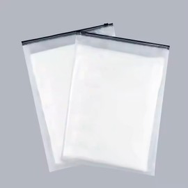 100 Bolsa Esmerilada Ropa Boutique Cremallera Zipper 20x25