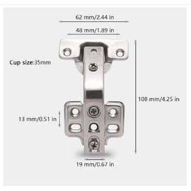 KAFENDA 2 DTC 135-degree Corner Cabinet Hinges, 135-degree DTC Cabinet Full Coverage Frame Hidden Linkage Door Hardware Hinges