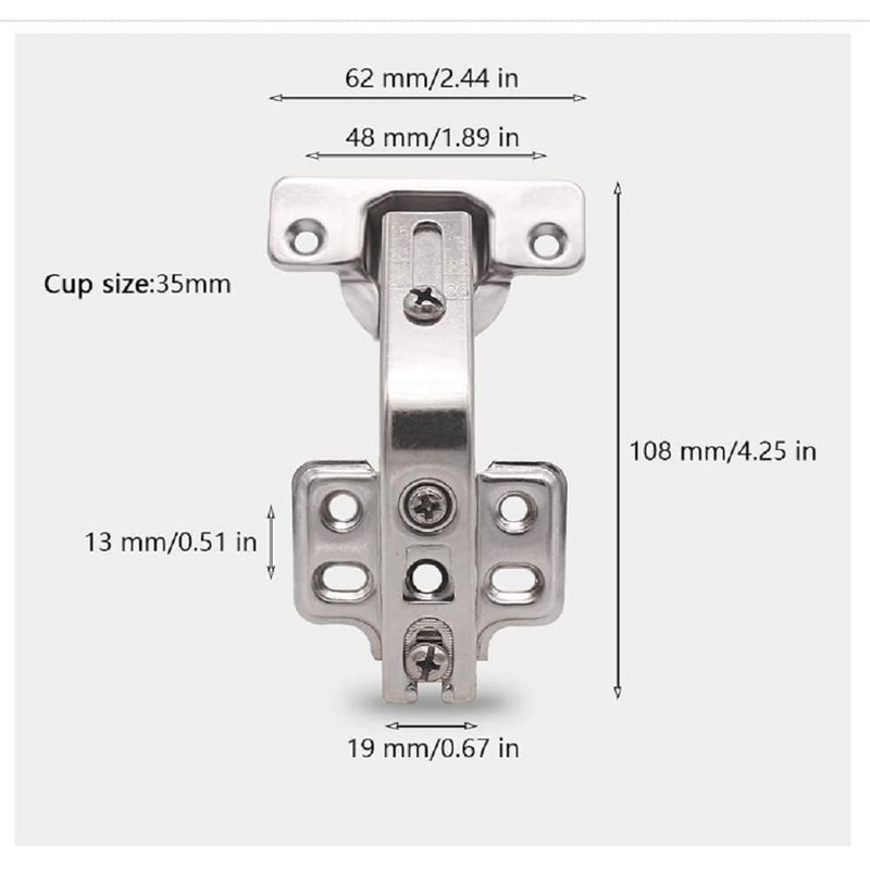 KAFENDA 2 DTC 135-degree Corner Cabinet Hinges, 135-degree DTC Cabinet