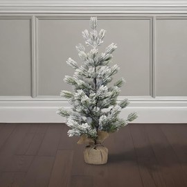 Old World Christmas 23" Frosted Balsam Tree with Burlap Base