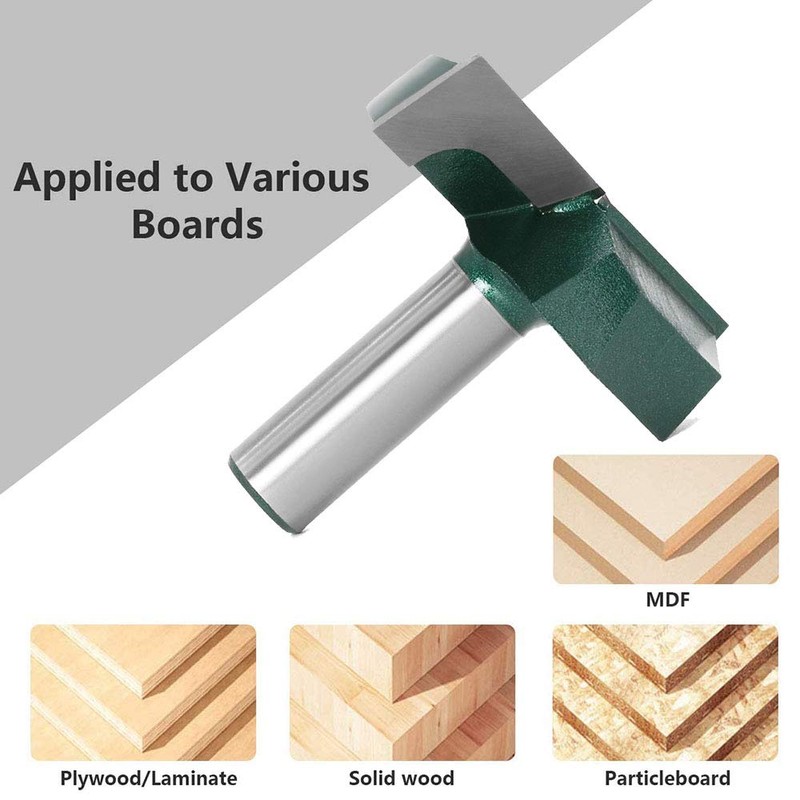 Gasea 2-1/4 Inch Diameter Large Bottom Cleaning Router Bit, 1/2