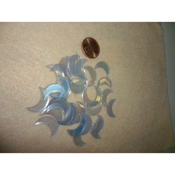 Unbranded Vintage Iris Moon Shaped Sequins 100 pcs