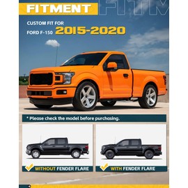 Trumgeta 4PCS Upgraded Adjustable Truck Mud Flaps Fit for Ford F-150 F150 2015 2016 2017 2018 2019 2020 Splash Guards Mudflaps for Pickup Trucks Accessories Front & Rear