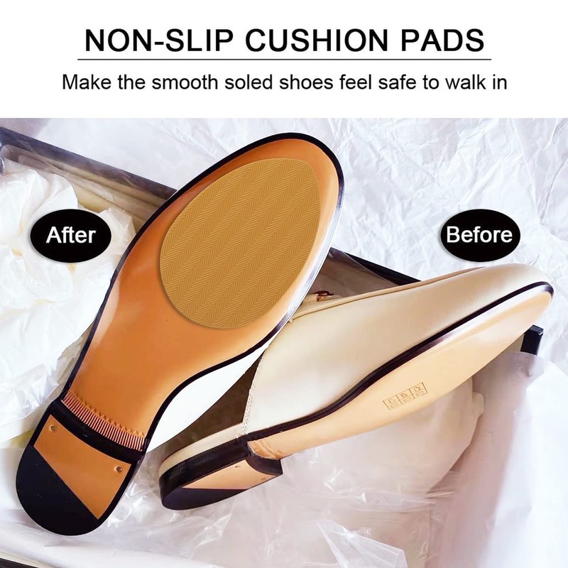 Makryn Herringbone Non-Slip Shoes Pads Adhesive Sole Protectors, High Heels