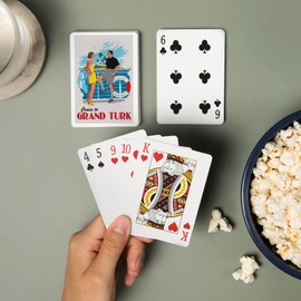 Lantern Press Cruise to Grand Turk Vintage Poster (52 Playing Cards, Poker Size Card Deck with Jokers)