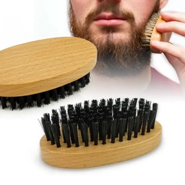 Stocking Filler Mens Beard Grooming Set 2 Brushes and Comb With Hessian Bag Eco Friendly