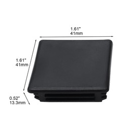 Abeicy 60 Pack 1-5/8" x 1-5/8" Strut Channel End Caps, Square Plug Cap Fittings for Protecting The Ends of Struts or Profiles, Black