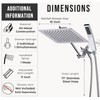 G-Promise All Metal 10" Dual Square Shower Head Combo |