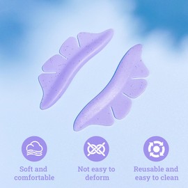 Lomansa Lash Lift Pads Silicone Under Eye Patch Bottom Ultra Soft Lash Lift Shields Reusable Eyelash Lift and Lash Extension for Home & Salon (Purple)
