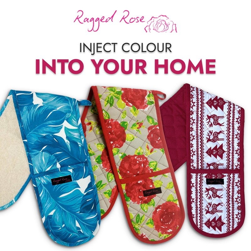 Double Oven Gloves - 84 cm x 18 cm x