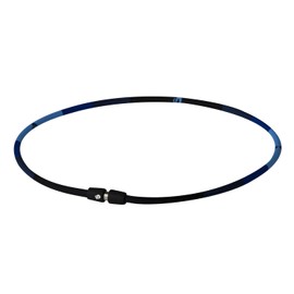Phiten X30 Shader Titanium Necklace (22 Inch, Black/Blue)