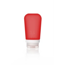 humangear GoToob+ Refillable Silicone Travel Size Bottles with Locking Cap, Red, Large (3.4oz)