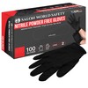 Salon World Safety Black Nitrile Disposable Gloves, Box of 100,
