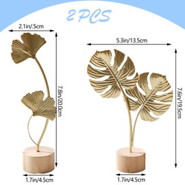 DHER Decorative Stand Flower Decorative Metal Blossom Pack of 2 Iron Flower Ornament, Creative Home Crafts Metal Flower Decorations, Craft Supplies Decorative Dining Table Decorations Spring