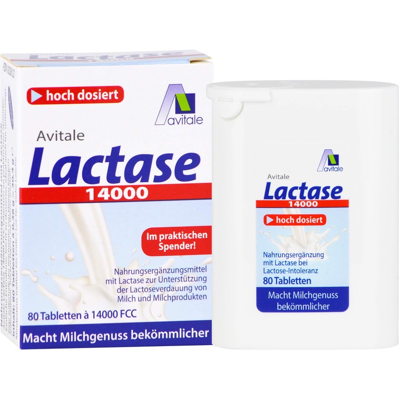 Lactase 14,000 FCC Tablets in Dispenser Pack of 80