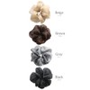 Vingtaine HS-169-GY Scrunchy, Shiny, Organza, Plain, Sheer, Transparent, Volume, Simple