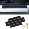 AIMALL 4PCS Car Door Sill Protector Stickers, 3D Carbon Fiber