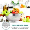 Herogo Stainless Steel Colander 20cm, Micro-Perforated Metal Colanders with Handle,