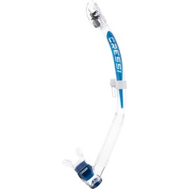 Cressi Itaca Ultra Dry Snorkel Clear/Blue Metal