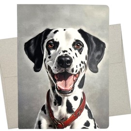 Whitman and Daughter Dalmatian Greeting Card (1 Premium Card, 5X7 Inch) dog card blank for every occasion like birthday, thank you, or thinking of you - 833