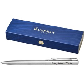 Original Waterman® Graduate Matt C.C. S0038260 Ballpoint Pen with Laser Engraving Engraved (High Gloss Chrome)