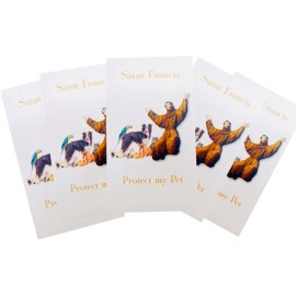 St Francis Holy Card Bulk Pack Prayer to Catholic Patron Saint of Animals, Set o