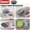 2X Dish Brush with Soap Dispenser Pot Scrubber Kitchen Sink