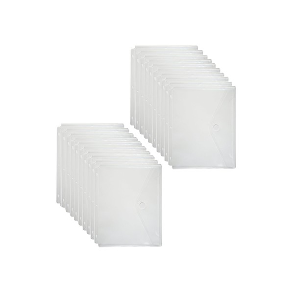 YESSART Plastic 3 Ring Letter Size Binder Pockets Clear Pouches