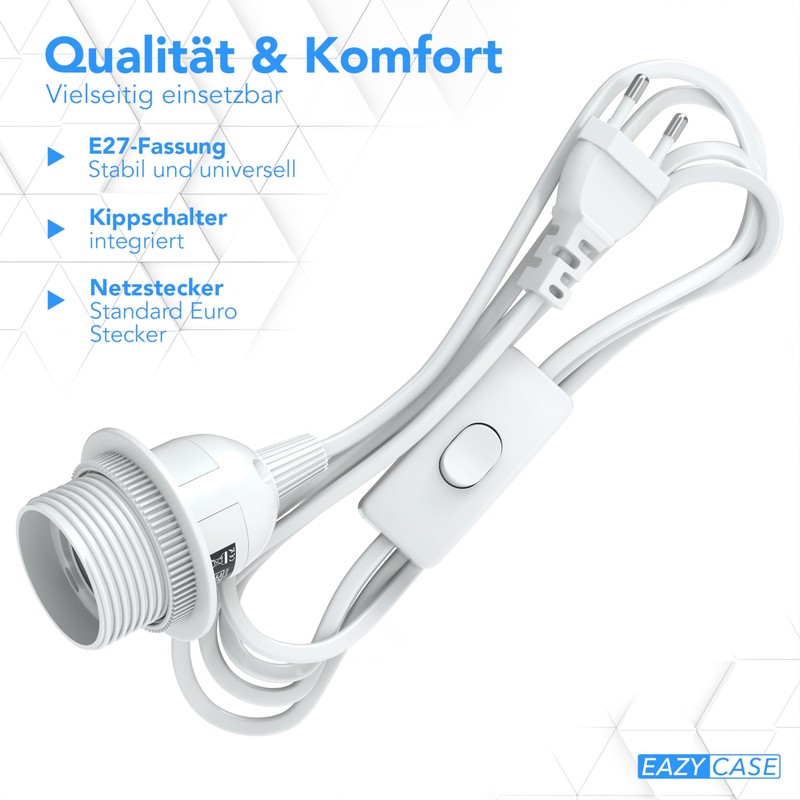 E27 Lamp Socket with 3.5 m / 5 m Cable,