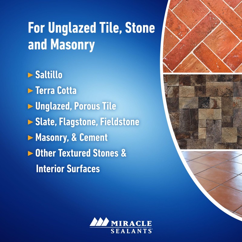 Miracle Sealants Matte Finish Sealer for Tile & Stone, Water-Based,