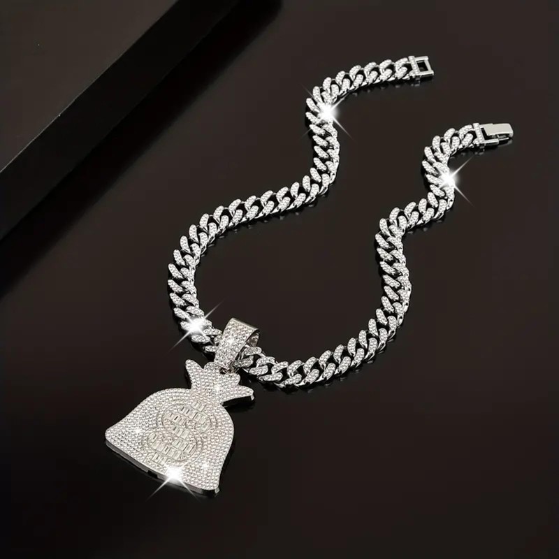 EDINGM Cuban Link Chain for Men, Miami Mens Silver Gold