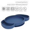 Kids Divided Plates Safe Silicone Foldable Prevent Slipping Toddler Suction