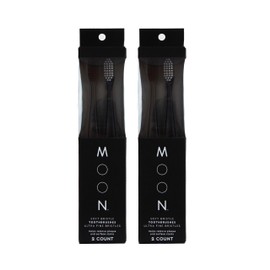 MOON MOON Soft Bristle Toothbrush 4-Pack - Extra Soft Toothbrushes for Adults, Sensitive Gums & Teeth-Friendly - 720 Tapered Ultra-Fine Bristles per Brush for Gentle Deep Cleaning (4 Pack)