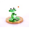 Frosch mit Zigarette mini-Glasfigur-k-4