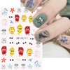 6PCS Cute Graffiti Nail Art Stickers Cartoon Nail Decals 3D