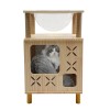 Unbrand Indoor Cat Cave Bed Playhouse, 2 Tier Cat Tower,
