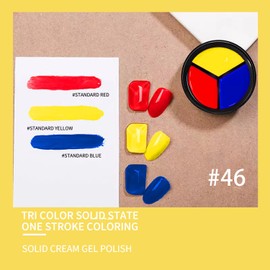 3 Colors 0.5oz Gel Nail Polish with Nail Brush Set,Solid Nail Glue Gel Red Yellow Blue Gel Polish,Neon Gel Nail Polish Set Multiple Gel Nail Polish Colors for Nail Art,DIY at Salon Manicure or Home