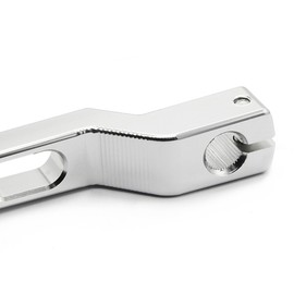 HANSWD 1 Set CNC Heel/Toe Shifter Gear Shift Pedal Lever Arms& Shifter Peg for Touring Softail Trike (Silver)