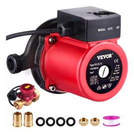 Vevor Bomba Circuladora Agua Caliente 3 Velocidades 245w