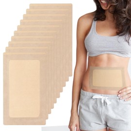 10pcs Castor Oil Pack Wrap - Self-Adhesive, High Absorbent Organic Cotton Flannel, No Leak Design for Women & Men