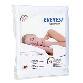 Everest Supply Premium Plus Pillow Protector Encasement Water Proof Hypoallergenic Bedbug Proof Dustmite Proof Machine Washable Zippered Superior Comfort- Pack of 6, King 20 by 37 inch