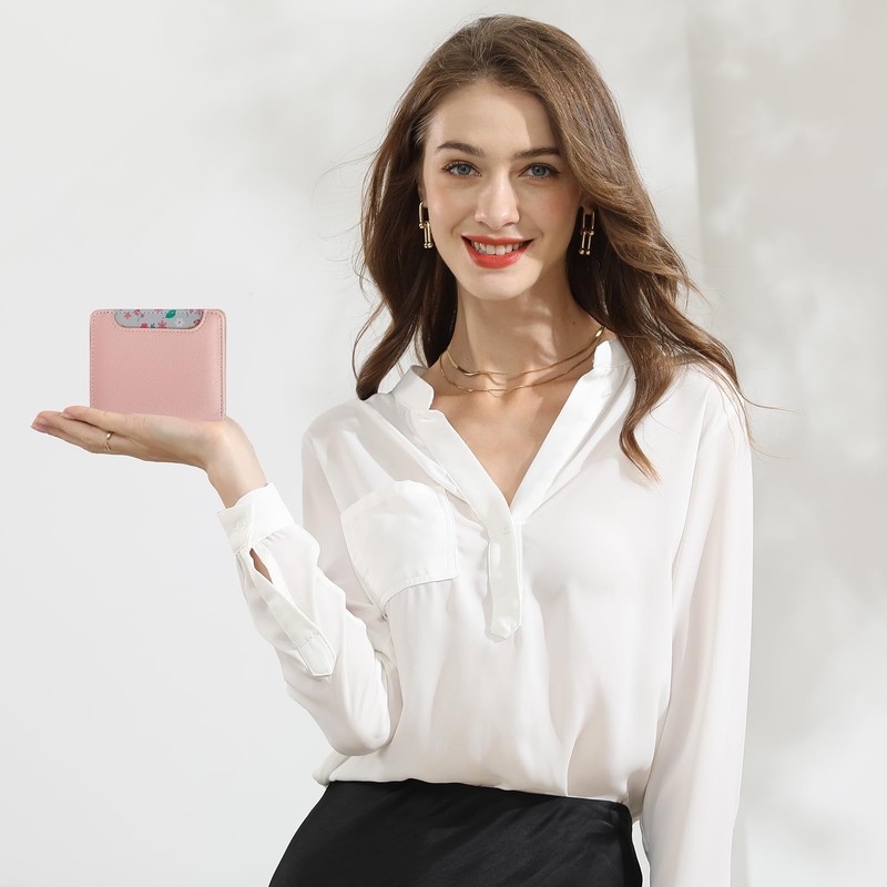 Small Wallet Women RFID Blocking Bifold Leather Wallets for Women