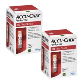 Paquete 100 Tiras Reactivas Accu-chek Performa