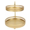 2 Tier Fruit Tray Gold Elegant Large Capacity Decorative Multi