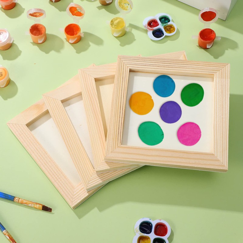 Toddmomy 10 Pcs Unfinished Wood Picture Frames Craft Frames DIY