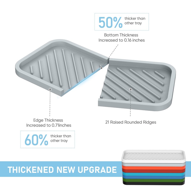 EG-SIPRO Kitchen Sink Organizer Tray,Sponge Holder for Kitchen Sink Bathroom