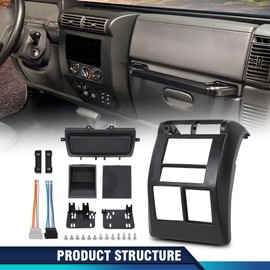 PIT66 DashBoard Bezel Trim Dash Panel Cover Cluster Bezel Compatible with Jeep Cherokee XJ 1997-2001 5EJ84LAZAC