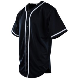 ChoiceApparel Mens Baseball Team Jerseys (X-Large, 077-Black)