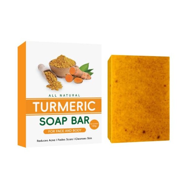 Soleneva Kurkuma Seife Turmeric Soap, Kurkuma Seifenstück für Gesicht und